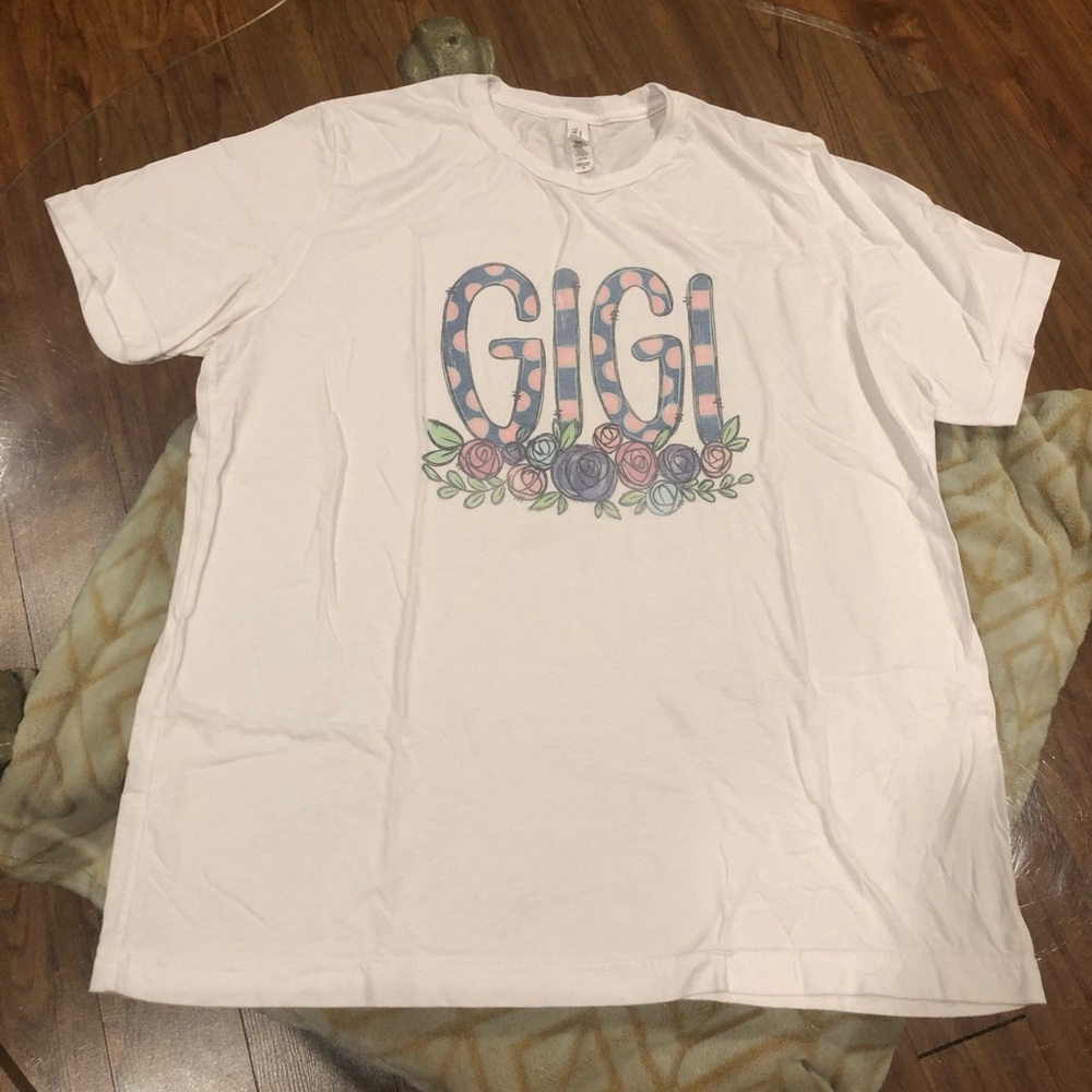 Bella Canvas Floral GIGI Graphic Classic White Tee